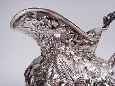 Gorgeous Baltimore Repousse Sterling Silver Water Pitcher
