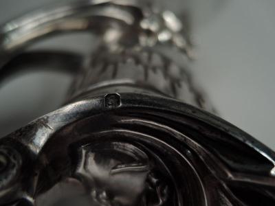 Gorgeous French Belle Epoque Rococo Silver Crystal Decanter