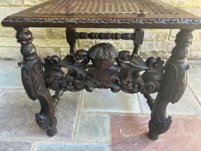 Gorgeous Jacobean Revival Caned Victorian Carved Oak Dining Desk Chair