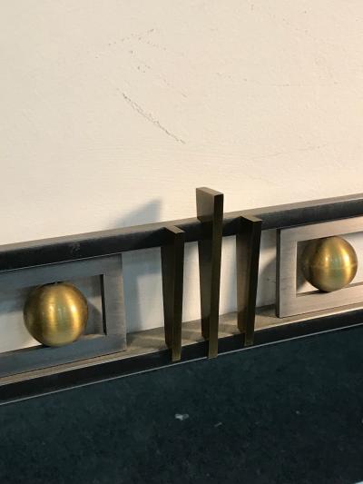 Gorgeous Modern Mirror with Brass Accents and Unusual Design