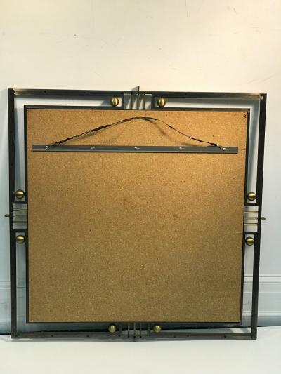 Gorgeous Modern Mirror with Brass Accents and Unusual Design