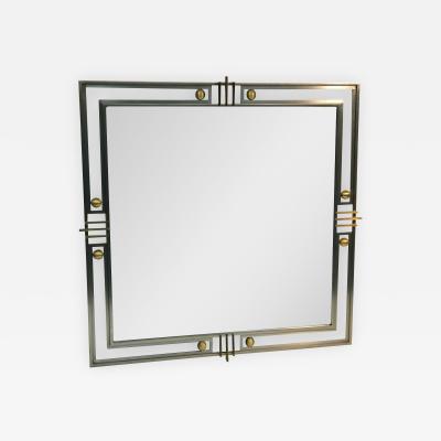 Gorgeous Modern Mirror with Brass Accents and Unusual Design