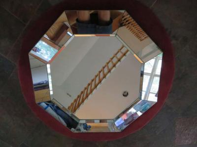 Gorgeous Octagon Faceted Mirror Midcentury