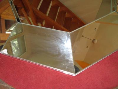 Gorgeous Octagon Faceted Mirror Midcentury