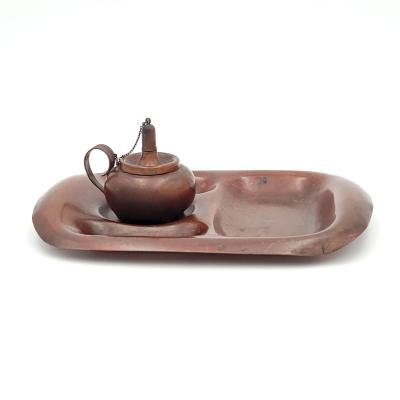 Gorham Copper Cigar Lighter and Tray U S A circa 1880