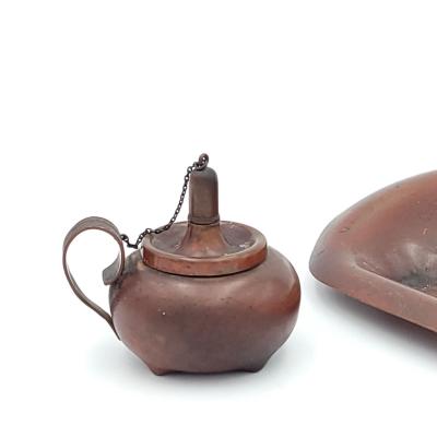 Gorham Copper Cigar Lighter and Tray U S A circa 1880