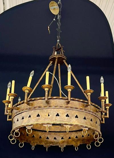 Gothic Industrial 16 Light Chandelier