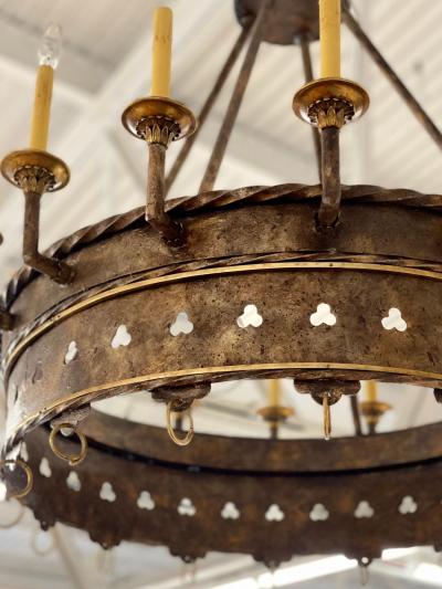 Gothic Industrial 16 Light Chandelier