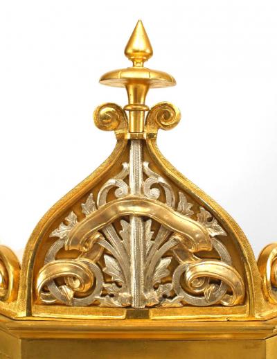 Gothic Revival Gilt Mantel Clock