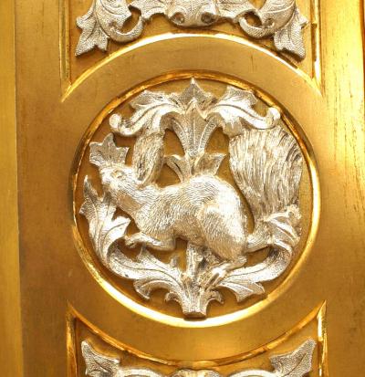 Gothic Revival Gilt Mantel Clock