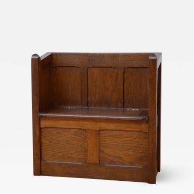 Gothic Revival Oak Hall Bench