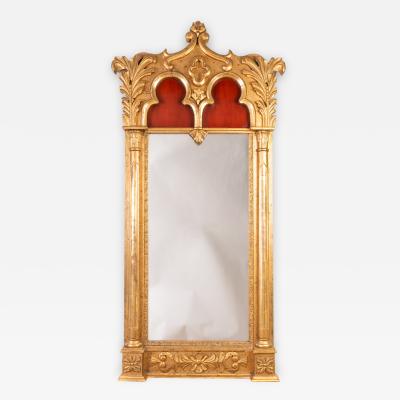 Gothic Revival gilt pier mirror