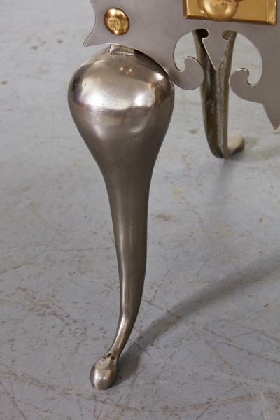 Gothic Steel and Brass Drinks Table