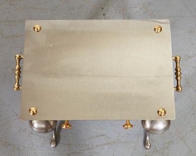 Gothic Steel and Brass Drinks Table