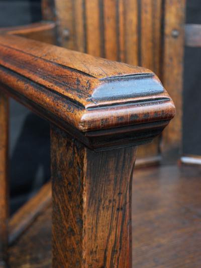 Gothic style linenfold Caquetoire Armchair