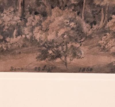 Gouache of a Country Home Italy circa 1900