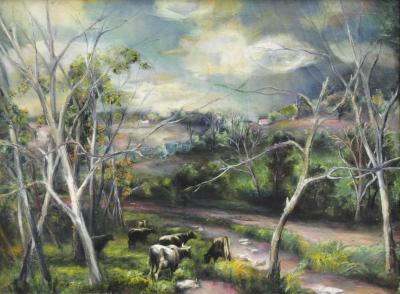 Grace Gemberling Keast Oil on Canvas Landscape by Grace Gemberling Keast