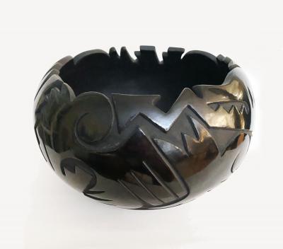 Grace Medicine Flower Santa Clara incised jar by Grace Medicine Flower