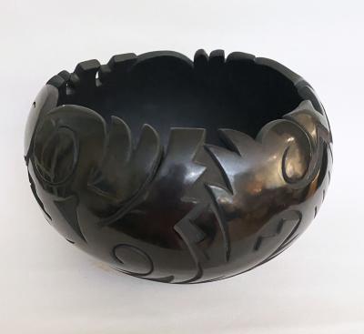 Grace Medicine Flower Santa Clara incised jar by Grace Medicine Flower