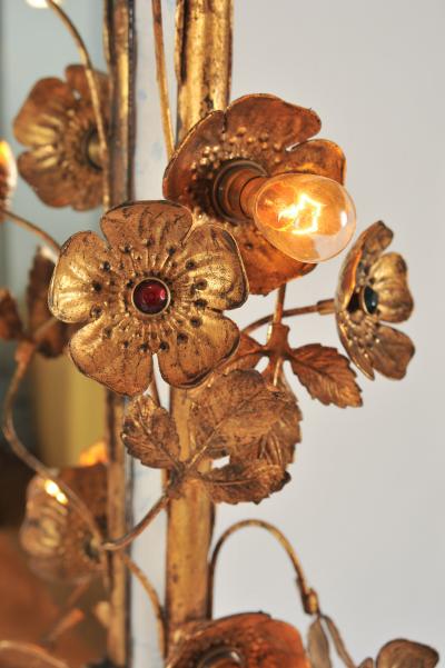 Gracie flower light mirror