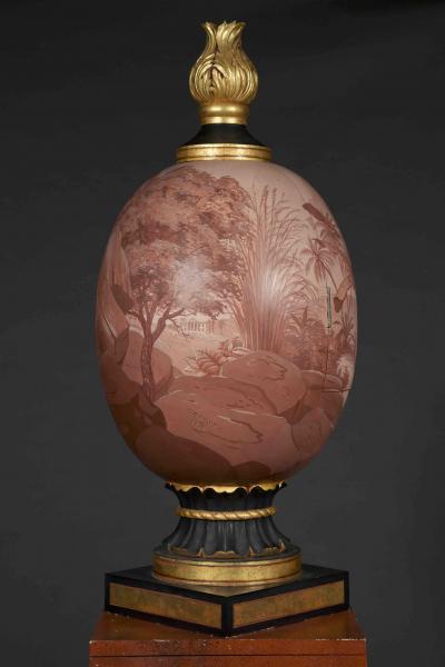 Graham Redgrave Rust The St Remy Urn A Polychrome Painted and Parcel gilt Ovoid cabinet