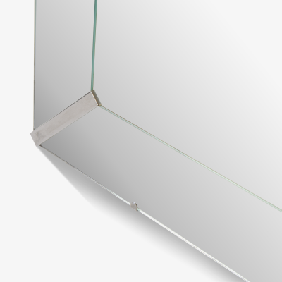 Grand Beveled Mirror With Nickel Accents