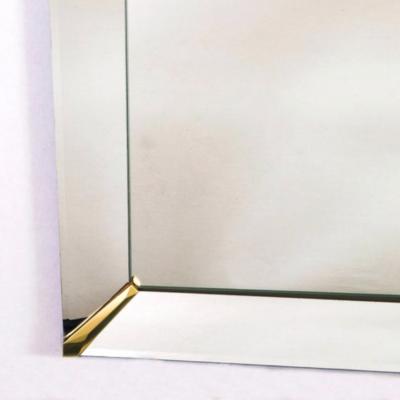 Grand Beveled Mirror with Brass Accents