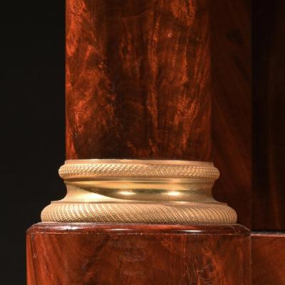 Grand French Empire Mahogany Gilt Bronze Mounted Console Table