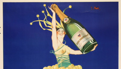 Grand French Poster for Joseph Perrier Champagne 1930