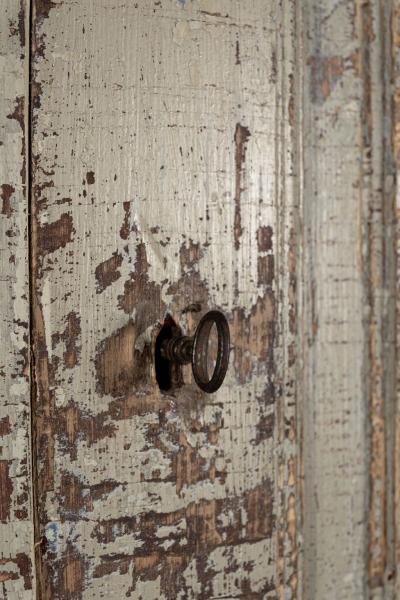 Grand Scale Green Painted Gustavian Cabinet