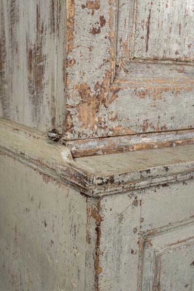 Grand Scale Green Painted Gustavian Cabinet