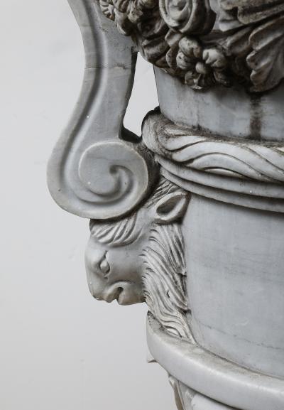 Grand Scale Italian Statuary Marble Jardineres
