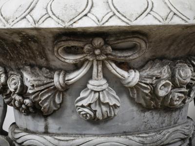 Grand Scale Italian Statuary Marble Jardineres