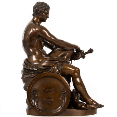 Grand Tour 19th Century Italian Bronze Sculpture Ludovisi Mars after Antique