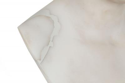 Grand Tour Antique Italian Carved Marble Bust of Young Caesar Augustus