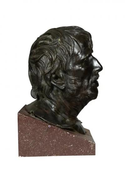 Grand Tour Bronze Bust Of Seneca