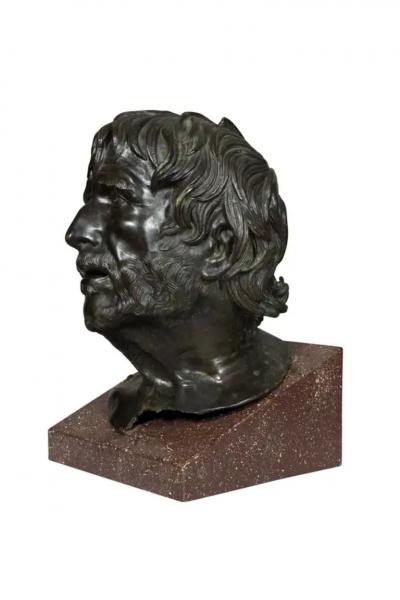 Grand Tour Bronze Bust Of Seneca