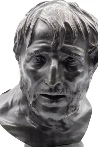Grand Tour Bronze Bust of Seneca