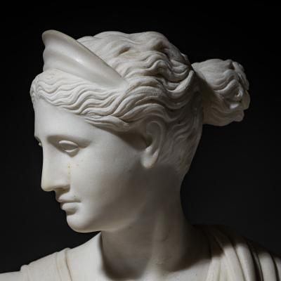 Grand Tour Marble Bust of Diana of Versailles 19th Century