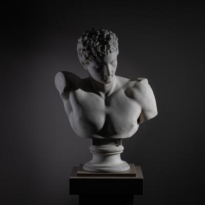 Grand Tour Marble Bust of Hermes of Olympia Italy