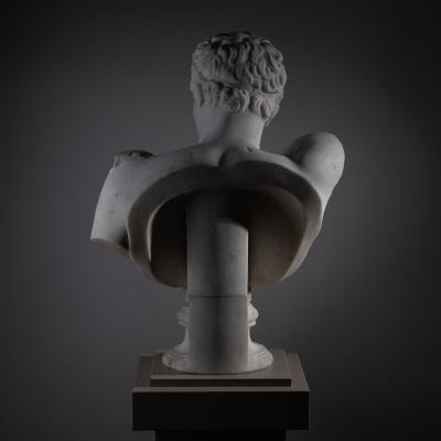 Grand Tour Marble Bust of Hermes of Olympia Italy
