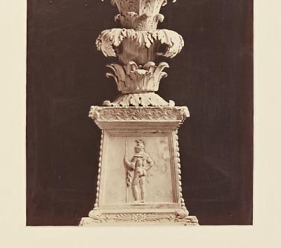 Grand Tour Photograph of Pedestal Italy circa 1870