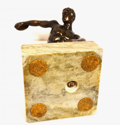 Grand Tour Souvenir Bronze Figure of Discobolus After the Antique by Myron