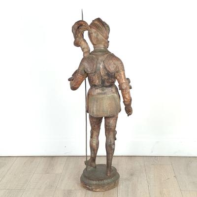 Grand Tour Terracotta Statue of an Armored Knight