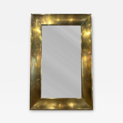 Grand Vintage Italian Brass Framed Mirror
