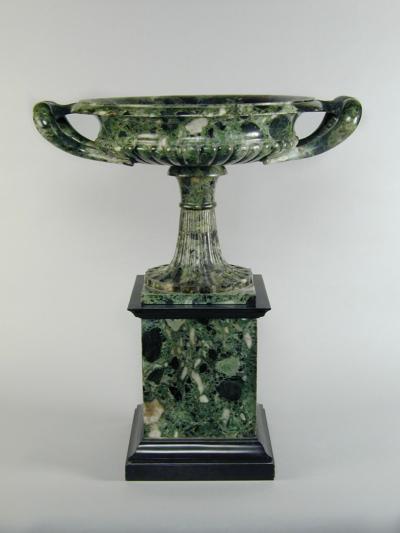 Grand tour verde antico marble tazza 
