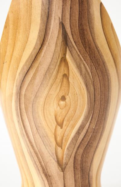 Grandjean Jourdan Grandjean Jourdan Faux Bois Ceramic Vase Vallauris France c 1960s