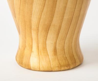 Grandjean Jourdan Grandjean Jourdan Faux Bois Ceramic Vase Vallauris France c 1960s