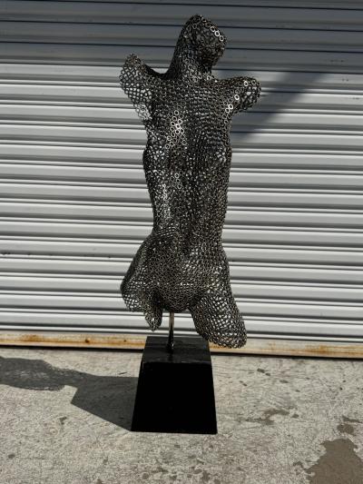 Granite base Figurative Sculpture made of Nuts