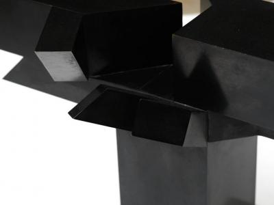 Graphic Abstract Geometric Bronze Sculpture